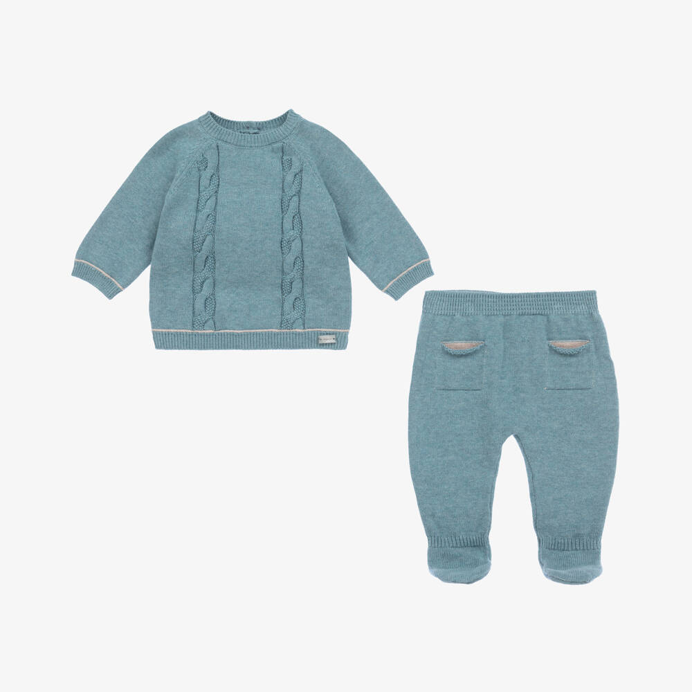Mayoral Newborn-Boys Cotton Cable Knit Set | Childrensalon Outlet