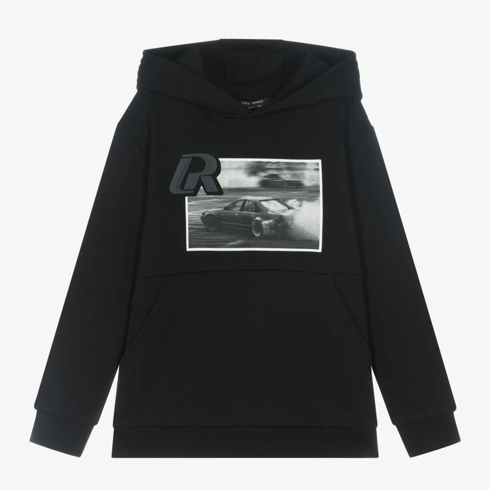 Mayoral Nukutavake-Boys Cotton Hoodie with Racing Graphic | Childrensalon Outlet