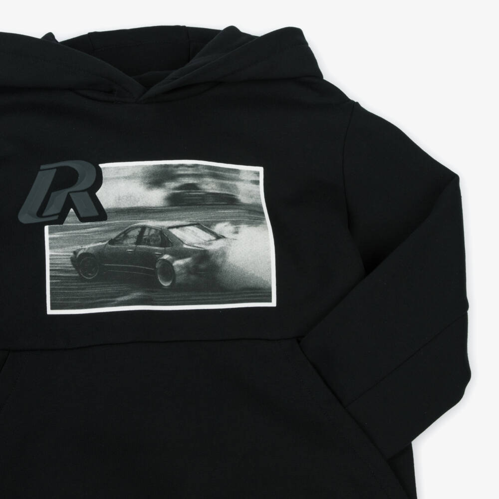 Mayoral Nukutavake-Boys Cotton Hoodie with Racing Graphic | Childrensalon Outlet