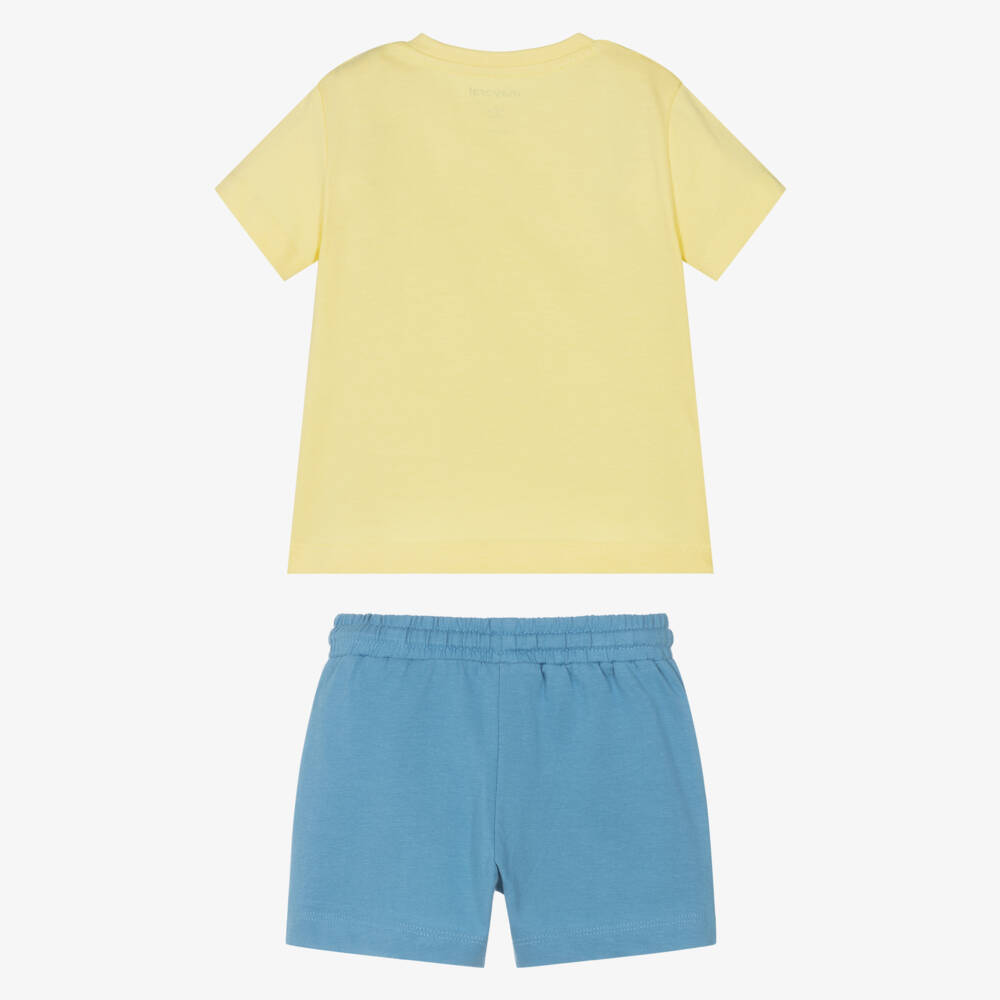 Mayoral-Boys Cotton Jersey Turquoise Set | Childrensalon Outlet