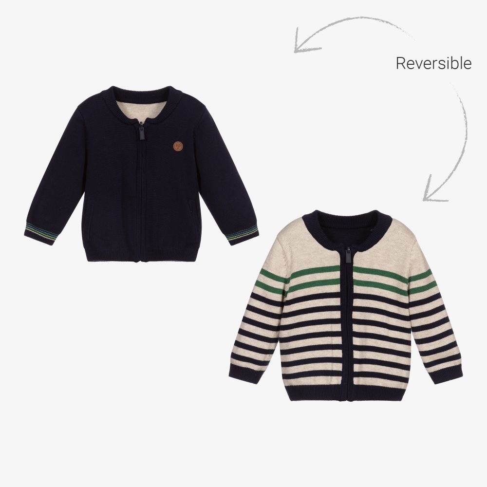 Mayoral - Boys Cotton Knit Zip-Up Top | Childrensalon