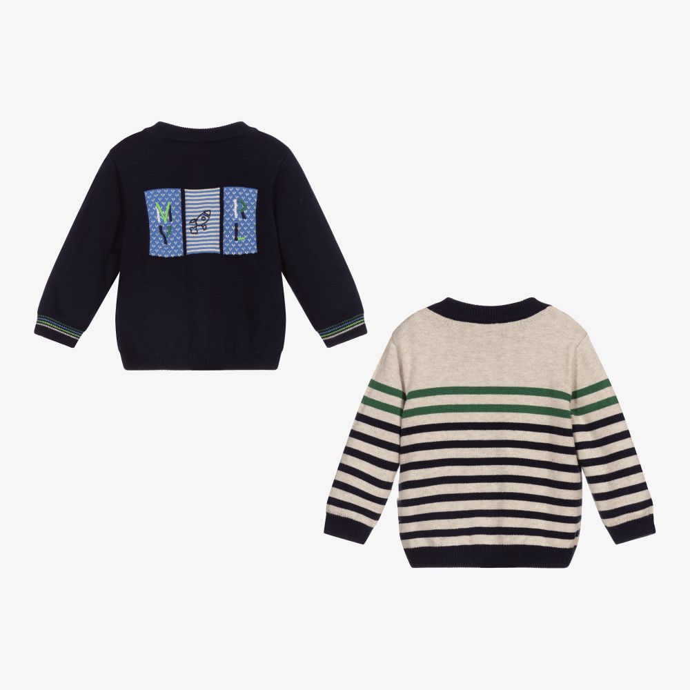 Mayoral-Boys Cotton Knit Zip-Up Top | Childrensalon Outlet