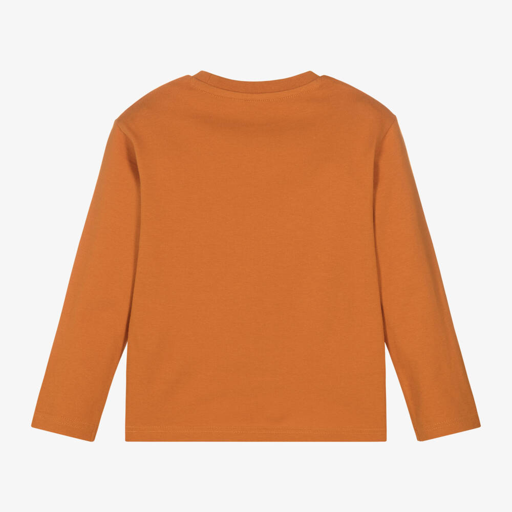 Mayoral-Boys Cotton Orange Crewneck | Childrensalon Outlet