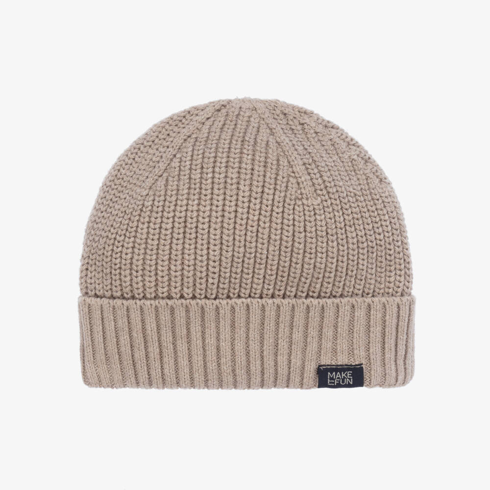 Mayoral-Boys Cotton Ribbed Knit Beanie | Childrensalon Outlet