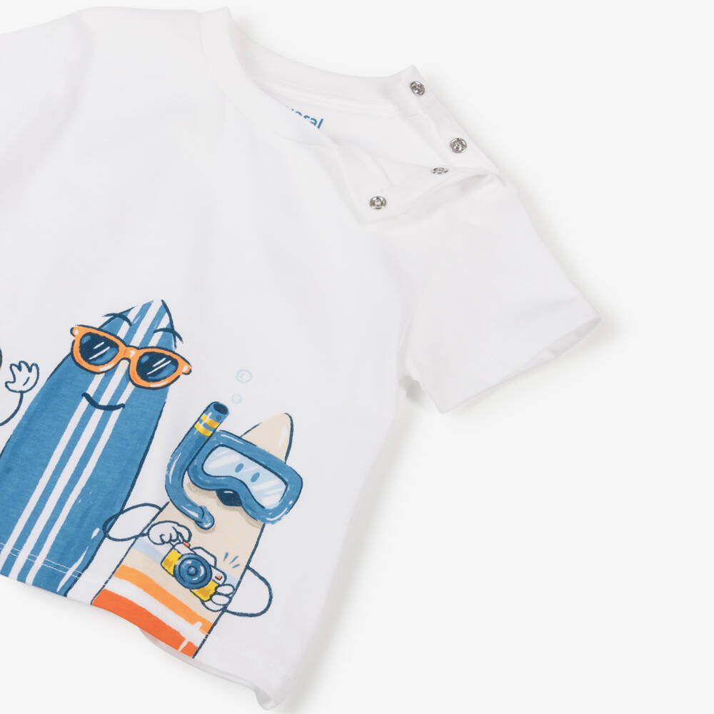 Mayoral-Boys Cotton Surfboard Short Set | Childrensalon Outlet