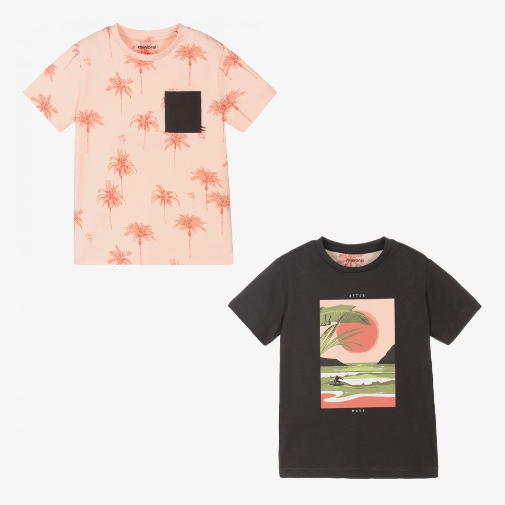 Mayoral-Boys Cotton T-Shirts (2 Pack) | Childrensalon Outlet