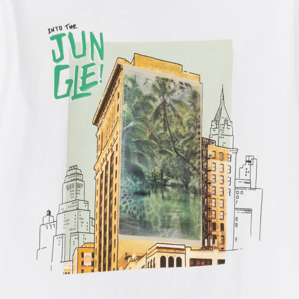 Mayoral-Футболка из хлопка с джунглевым эффектом для мальчиков | Childrensalon Outlet