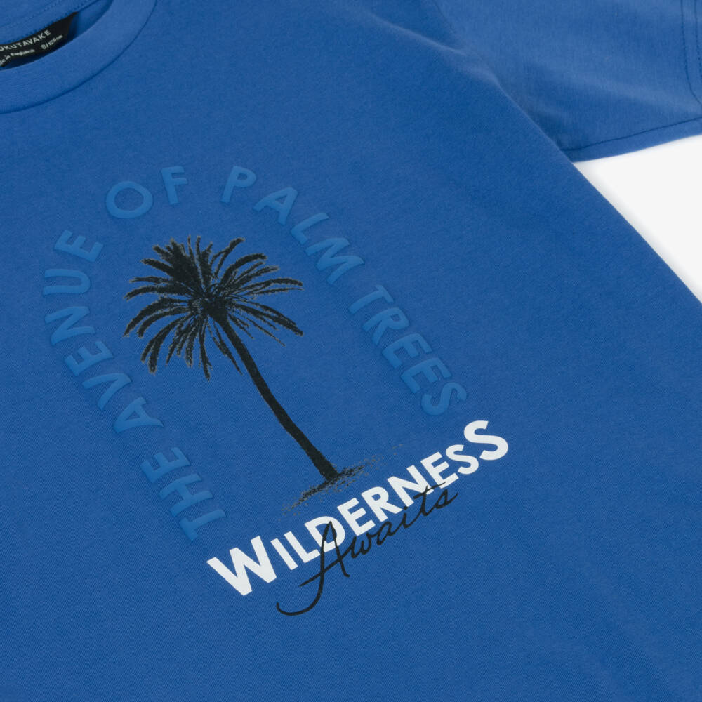 Mayoral Nukutavake-Boys Cotton Tee with Palm Design | Childrensalon Outlet