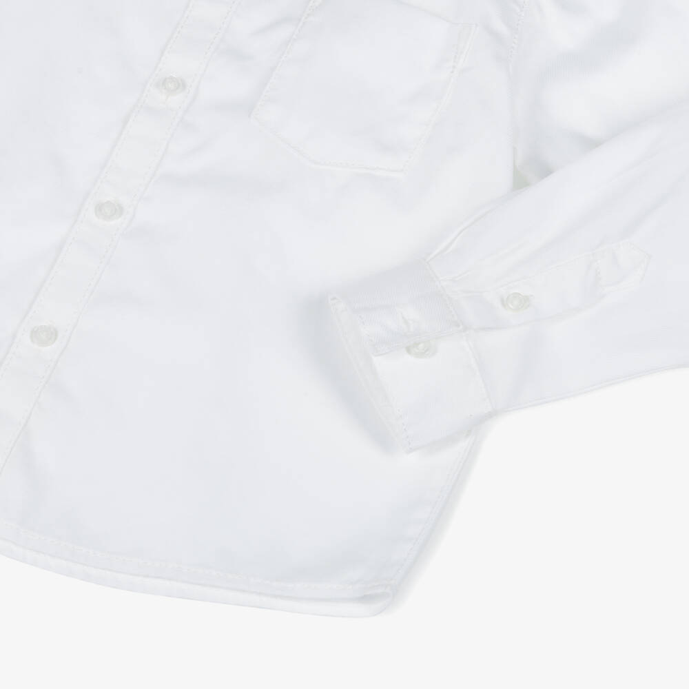 Mayoral-Boys Cotton Top in White | Childrensalon Outlet