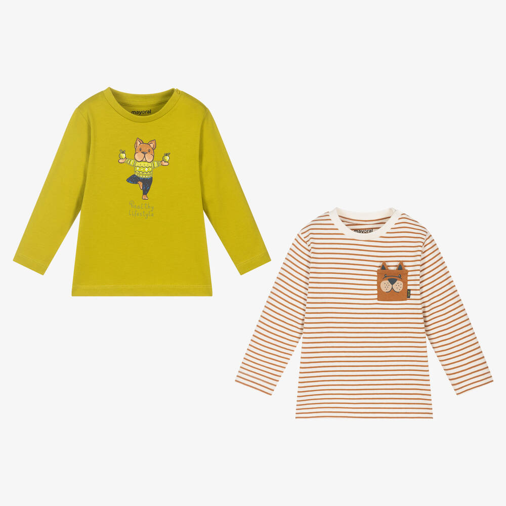 Mayoral - Boys Cotton Tops (2 Pack) | Childrensalon