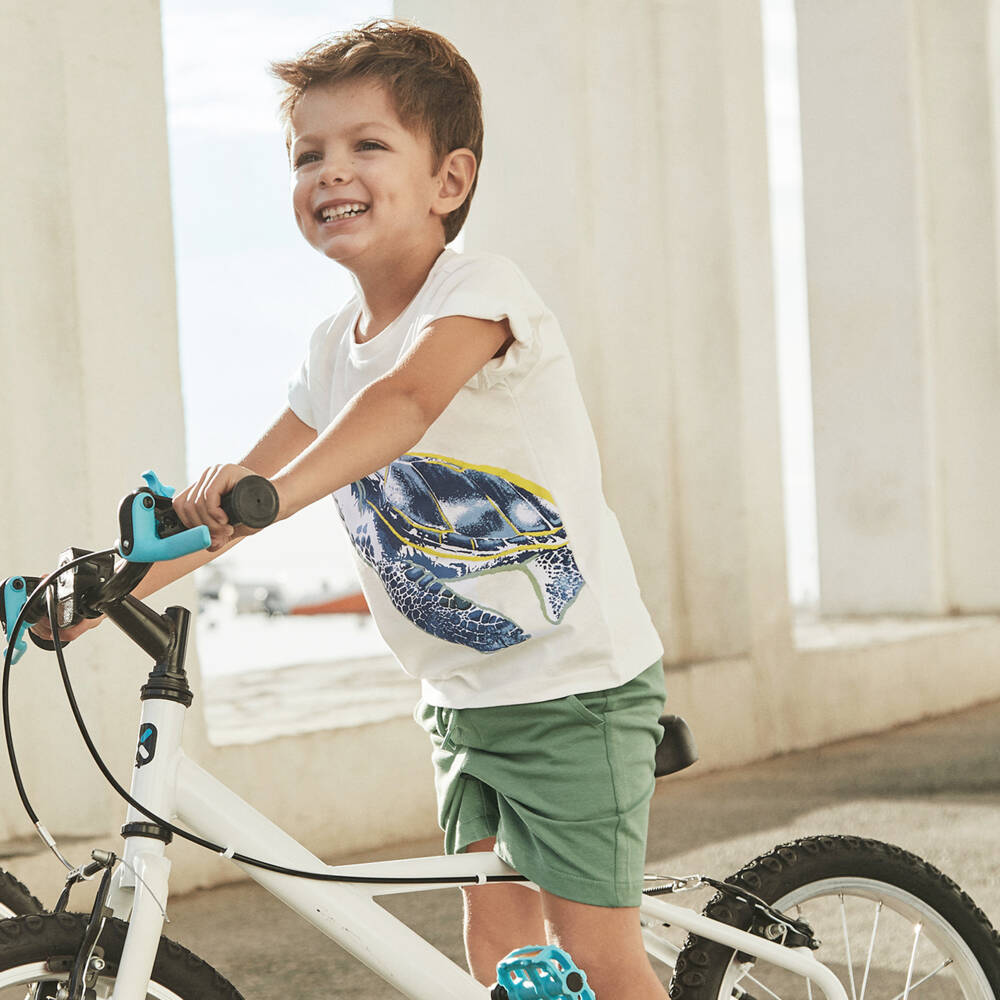 Mayoral-Boys Cotton Turtle Shorts Ensemble | Childrensalon Outlet