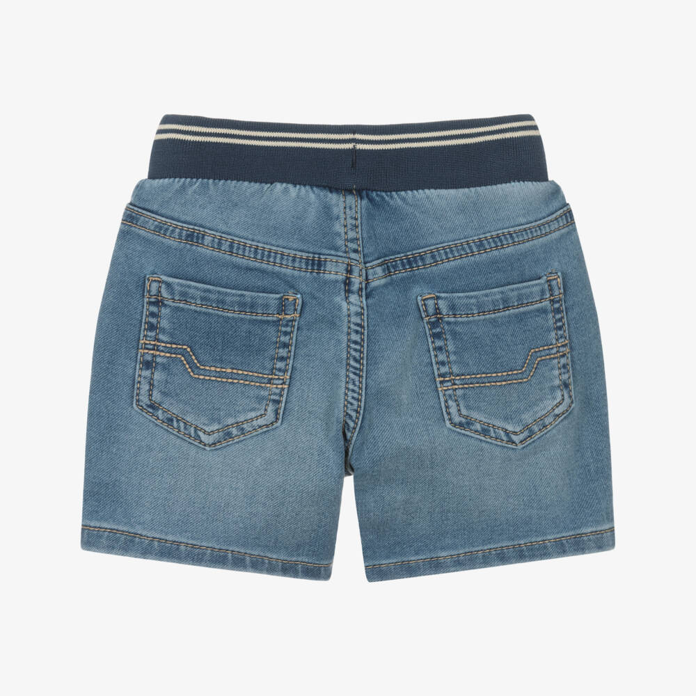Mayoral-Boys Cozy Blue Denim-Style Shorts | Childrensalon Outlet
