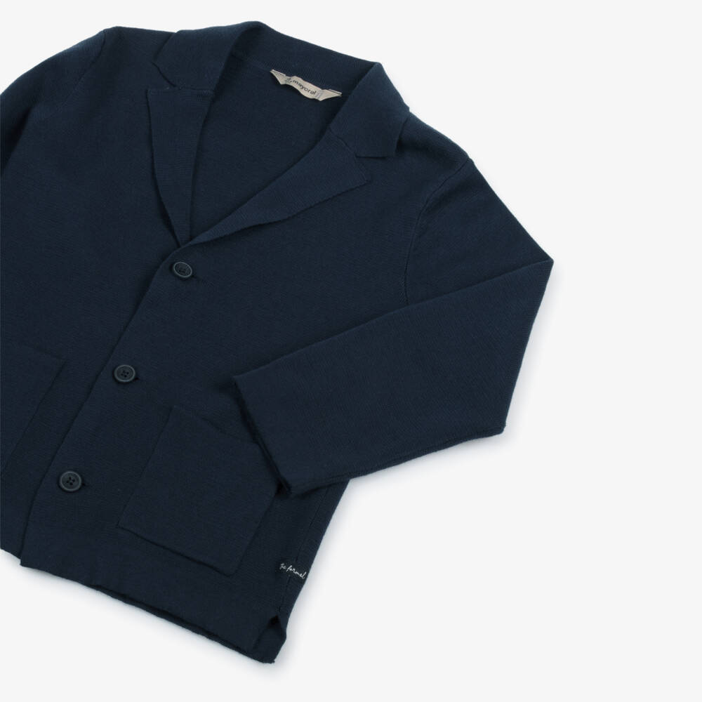 Mayoral-Boys Cozy Blue Knit Sweater | Childrensalon Outlet