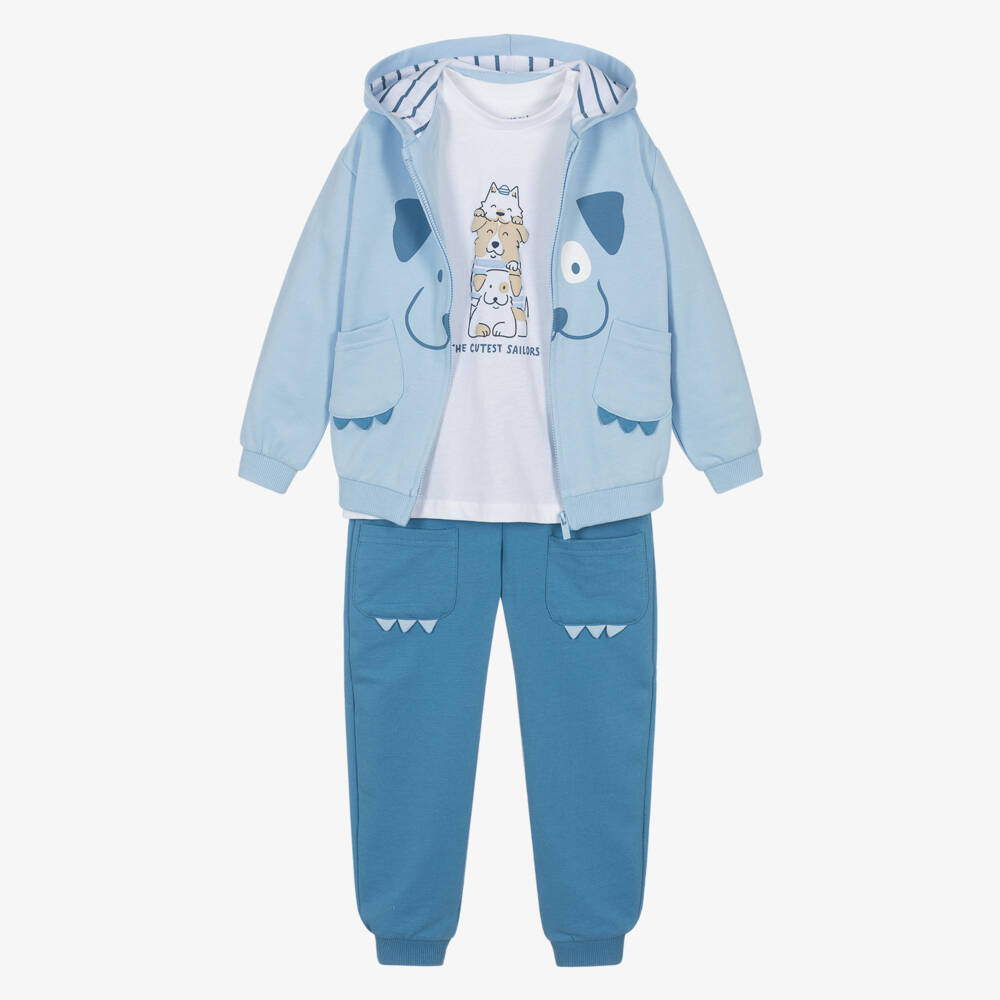 Mayoral-Boys Cozy Blue Puppy Tracksuit | Childrensalon Outlet