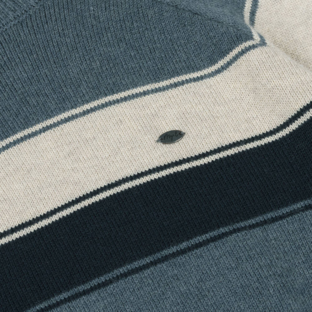 Mayoral-Уютный синий полосатый пуловер для мальчиков | Childrensalon Outlet