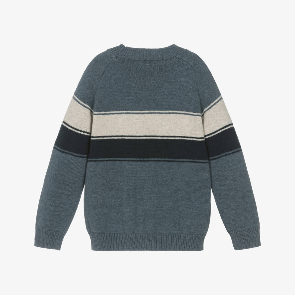 Mayoral-Уютный синий полосатый пуловер для мальчиков | Childrensalon Outlet