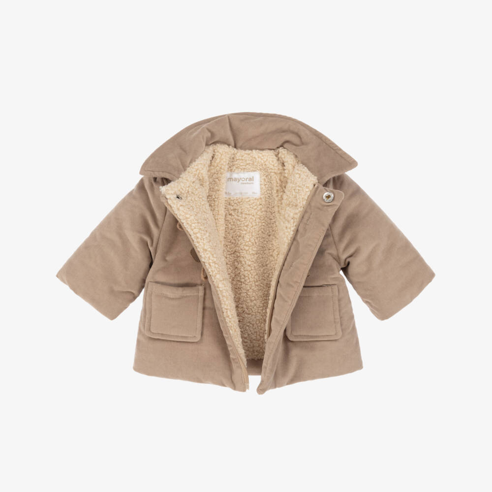 Mayoral Для новорожденных-Уютное коричневое дафлкот для мальчиков | Childrensalon Outlet
