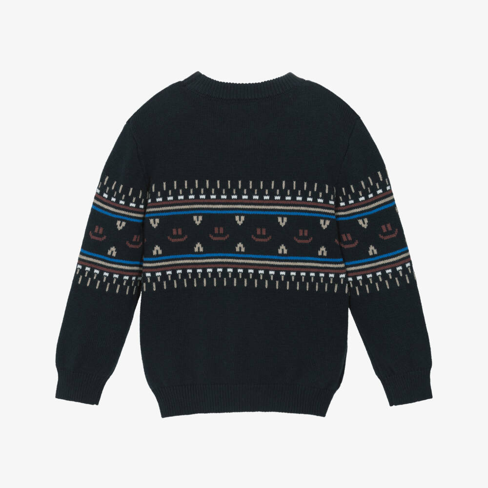 Mayoral-Уютный синий свитер Fair Isle для мальчиков | Childrensalon Outlet
