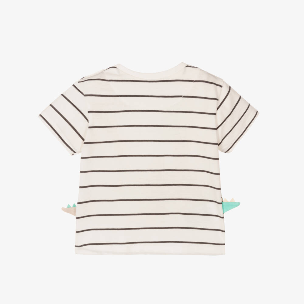 Mayoral-Boys Cream Dino Adventure Tee | Childrensalon Outlet