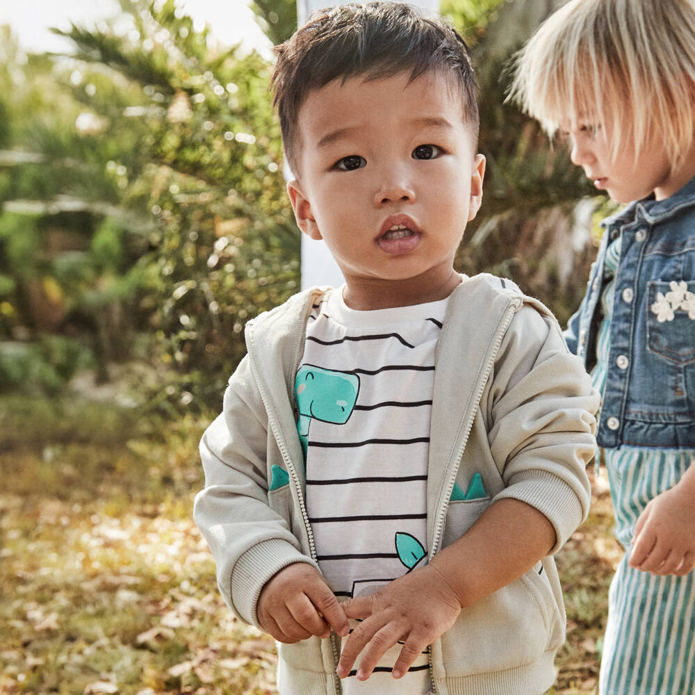 Mayoral-Boys Cream Dino Adventure Tee | Childrensalon Outlet