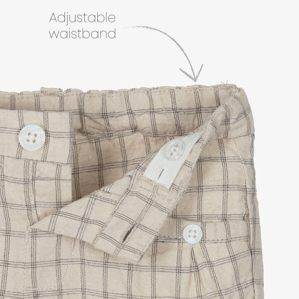 Mayoral-Boys Cream & Sand Cotton Ensemble | Childrensalon Outlet