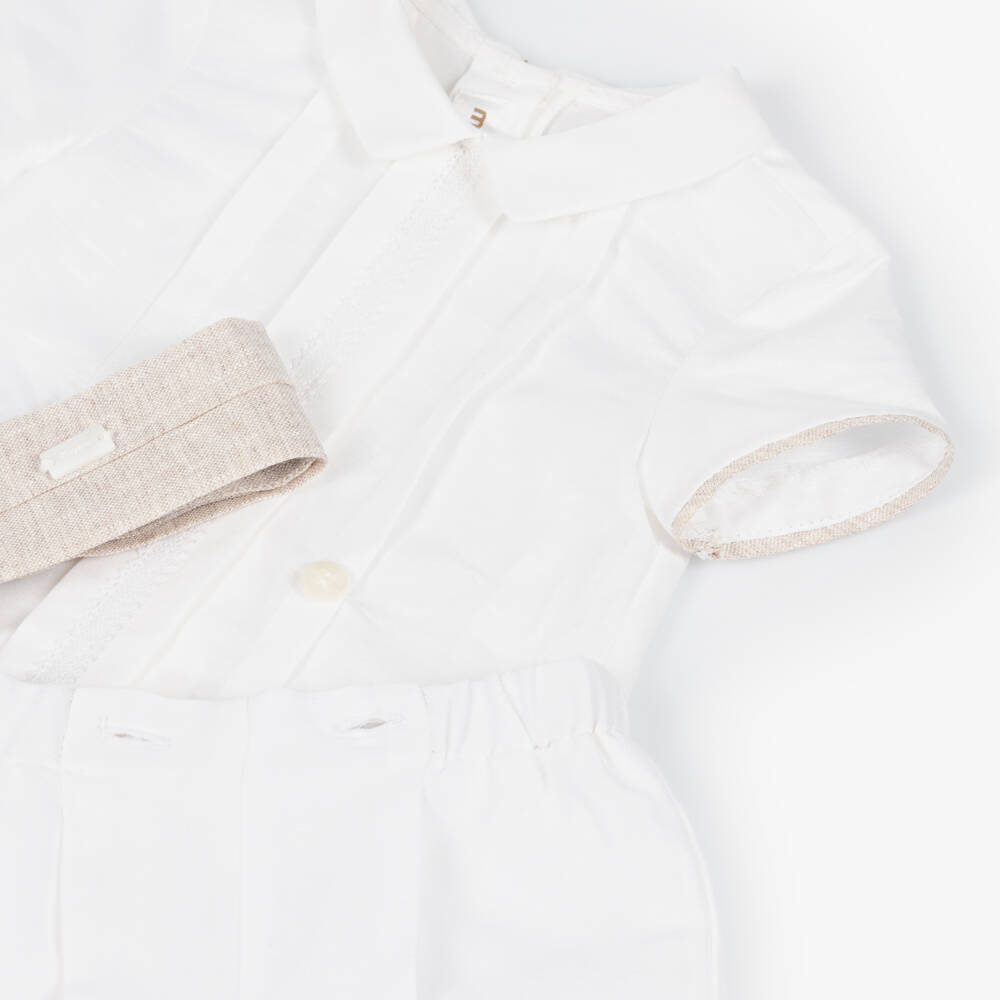 Mayoral Newborn-Boys Cream & Sand Outfit Set | Childrensalon Outlet