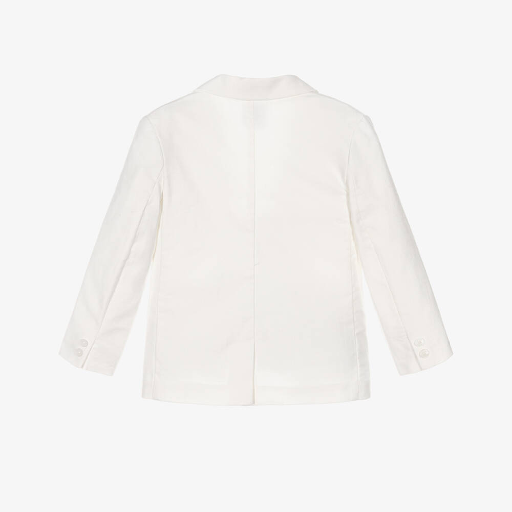 Mayoral-Boys Creamy Cotton-Linen Blazer | Childrensalon Outlet