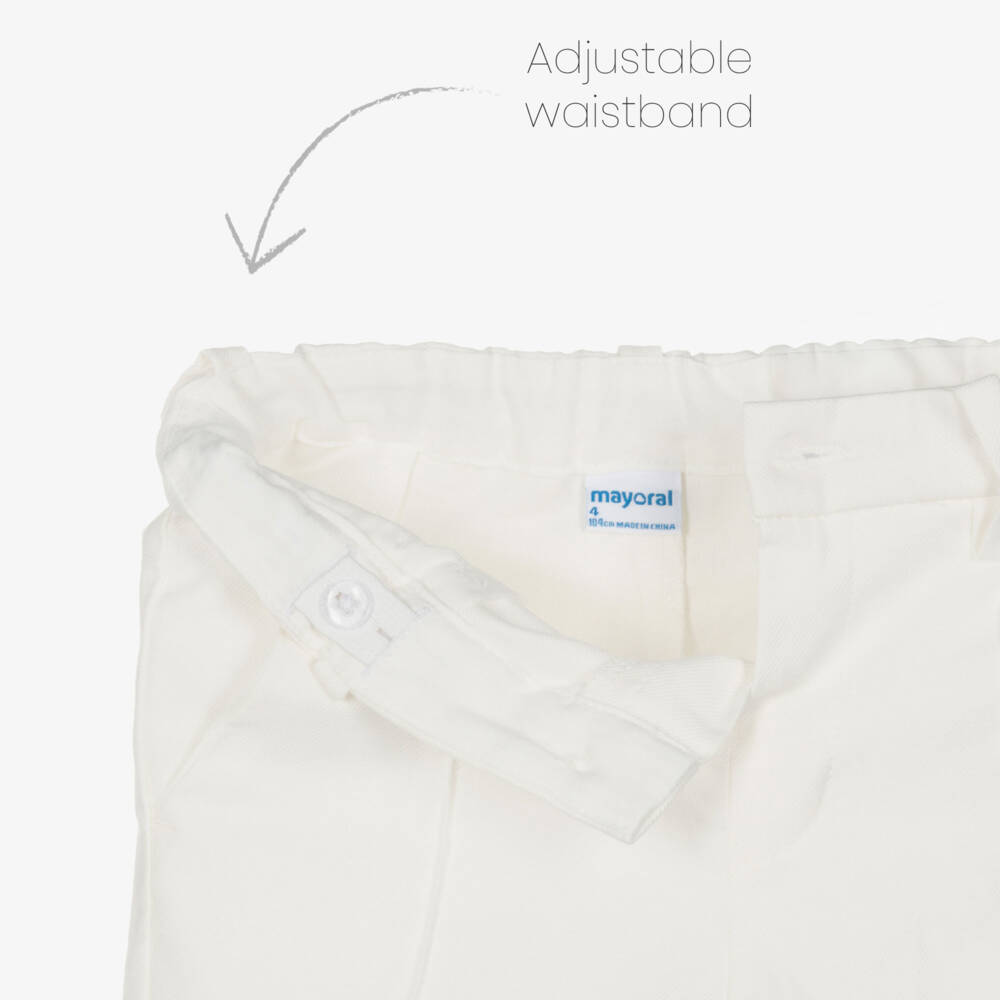 Mayoral-Кремовые твиловые брюки чино для мальчиков | Childrensalon Outlet