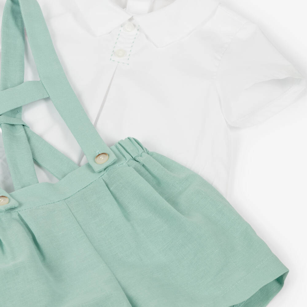 Mayoral Newborn-Boys Crisp Mint Summer Shorts Ensemble | Childrensalon Outlet