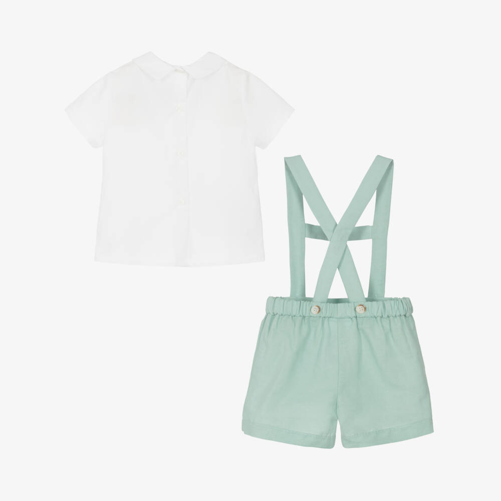 Mayoral Newborn-Boys Crisp Mint Summer Shorts Ensemble | Childrensalon Outlet