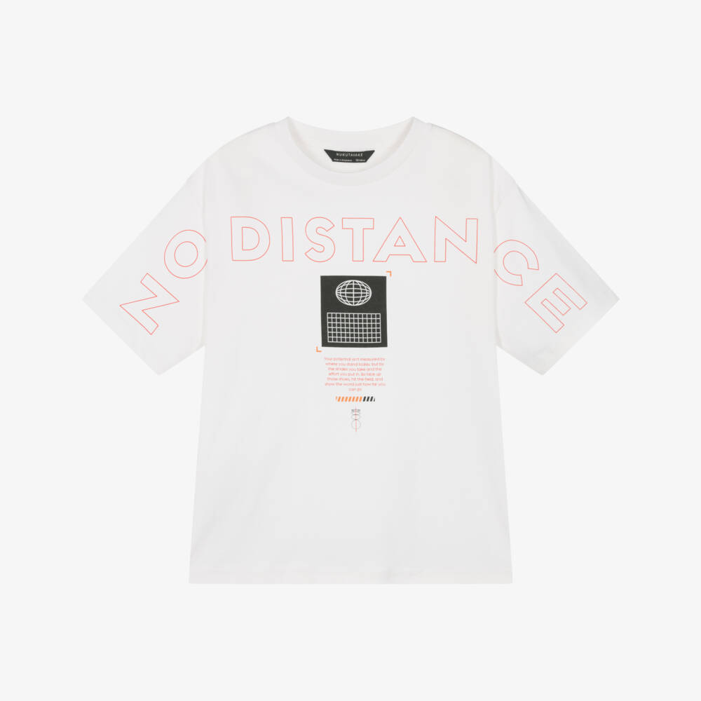 Mayoral Nukutavake-Boys Crisp White Printed Tee | Childrensalon Outlet
