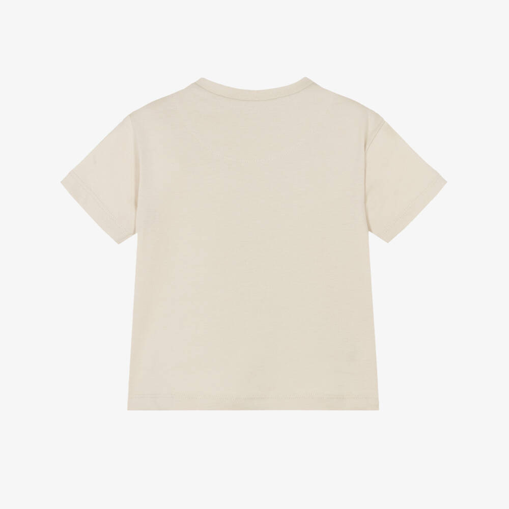 Mayoral-Boys Croc Beige T-Shirt | Childrensalon Outlet