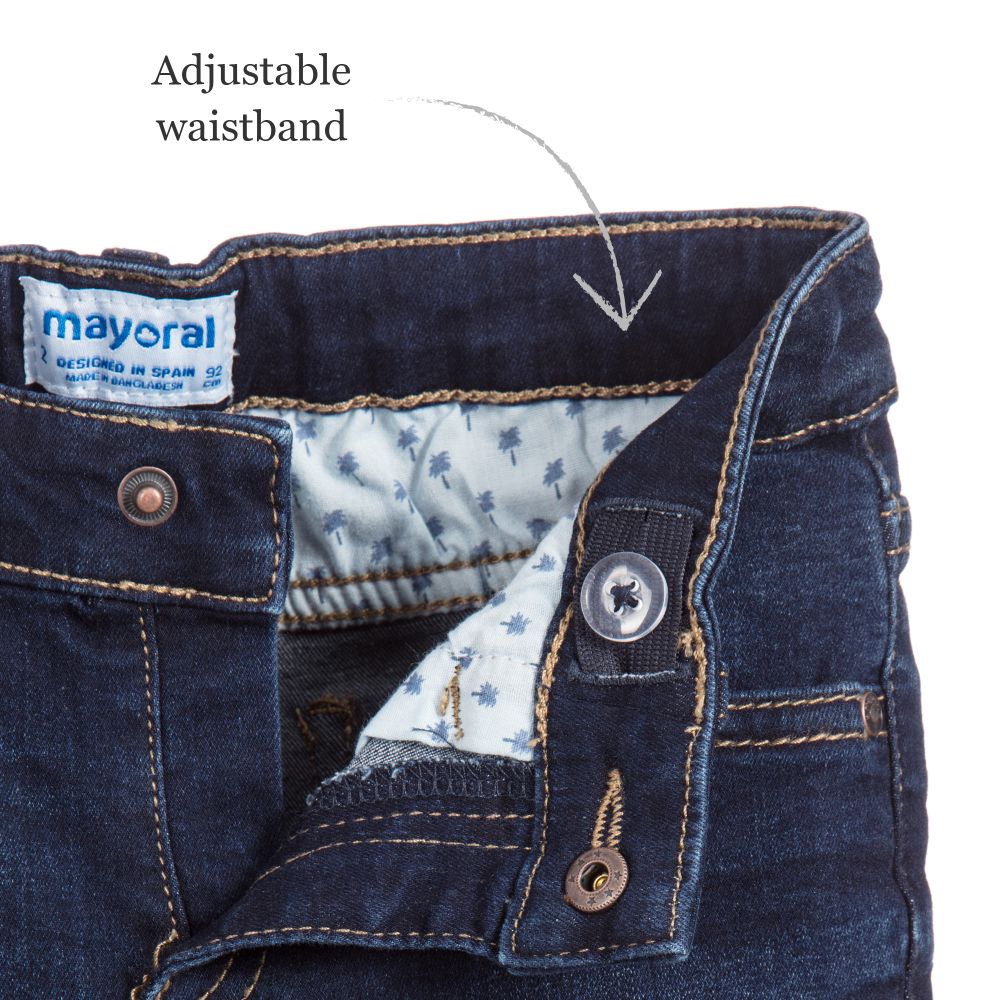 Mayoral-Boys Dark Blue Denim Jeans  | Childrensalon Outlet