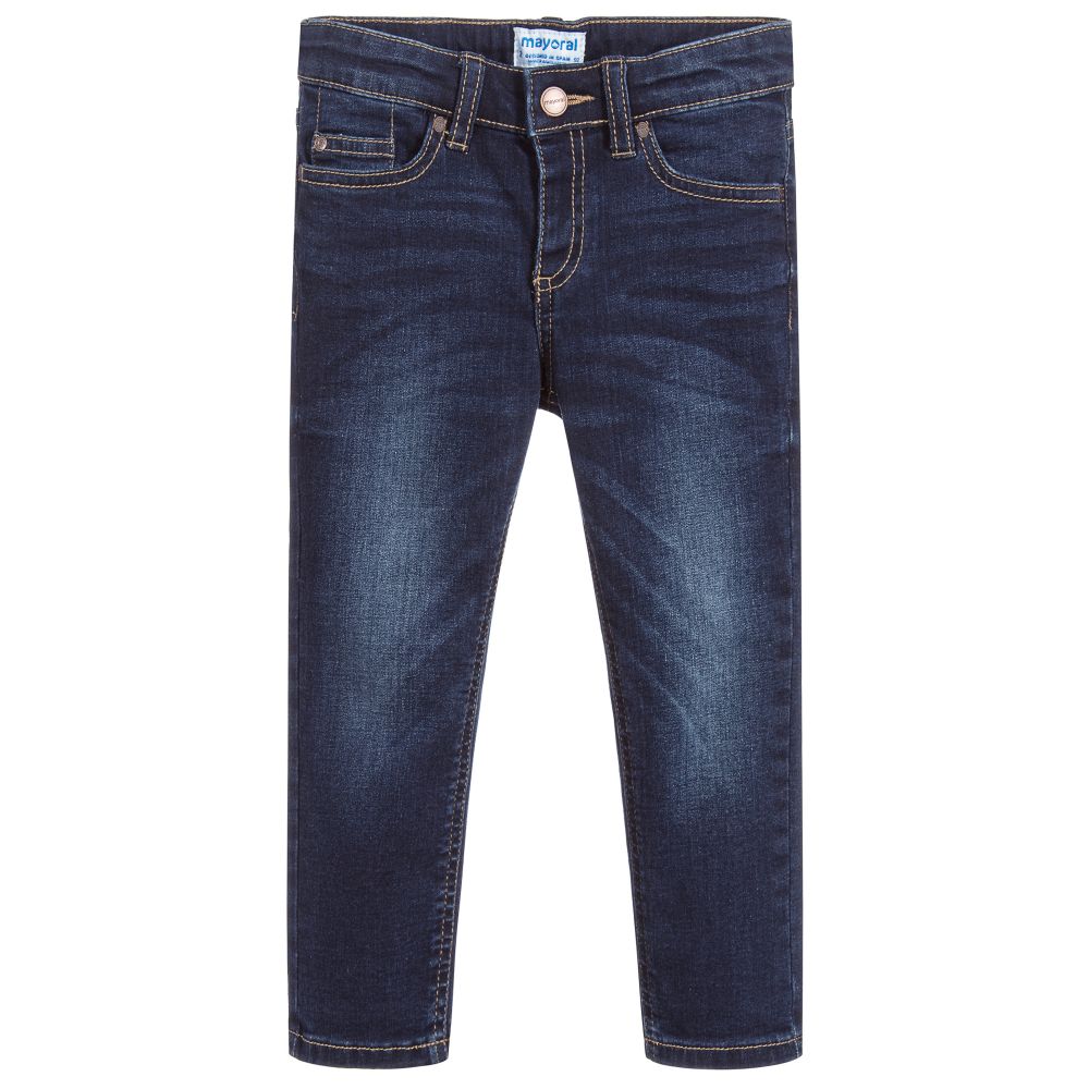 Mayoral - Boys Dark Blue Denim Jeans  | Childrensalon