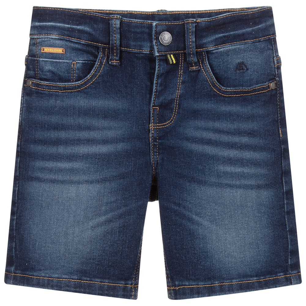 Mayoral - Boys Dark Blue Denim Shorts | Childrensalon