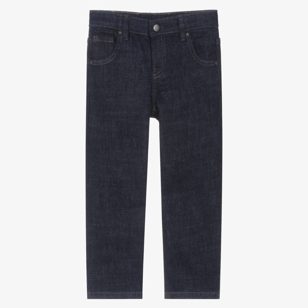 Mayoral-Boys Dark Blue Denim Wide Leg Jeans | Childrensalon Outlet