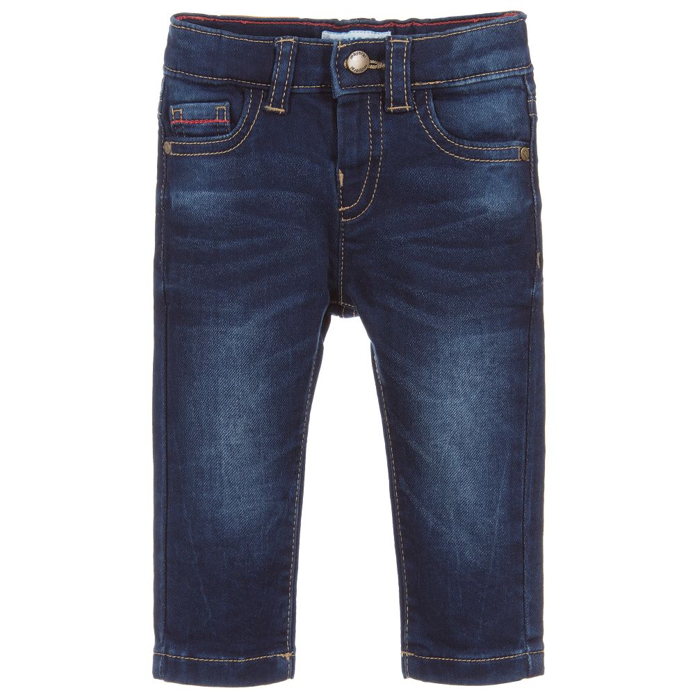 Mayoral-Boys Dark Blue Slim Fit Jeans  | Childrensalon Outlet
