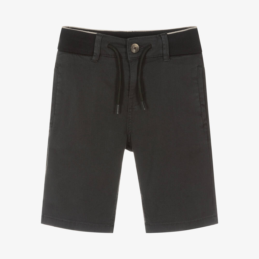 Mayoral Nukutavake-Boys Dark Grey Bermuda Shorts | Childrensalon Outlet