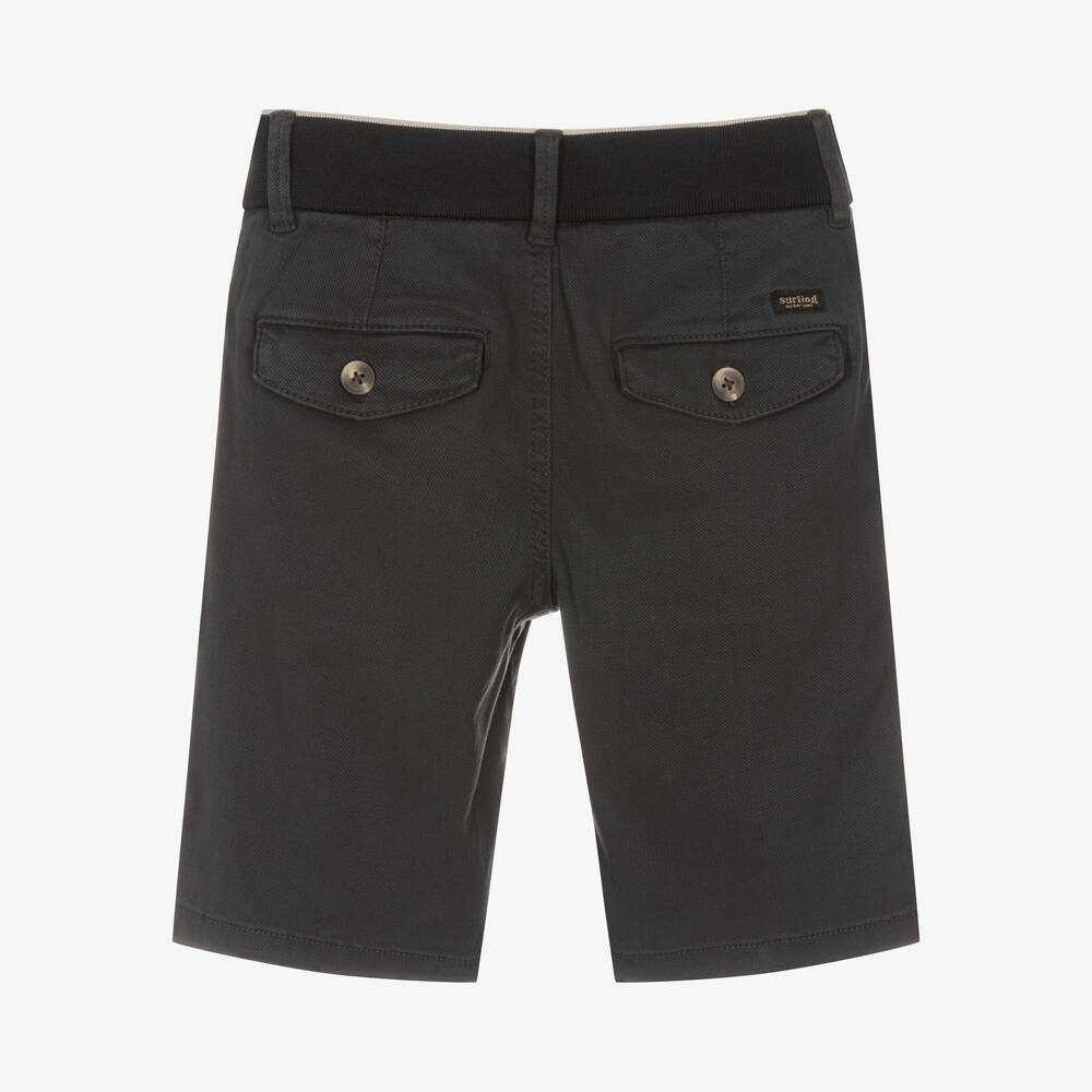 مايورال Nukutavake-شورت برمودا قطن مستدام بيكيه لون رمادي داكن | Childrensalon Outlet