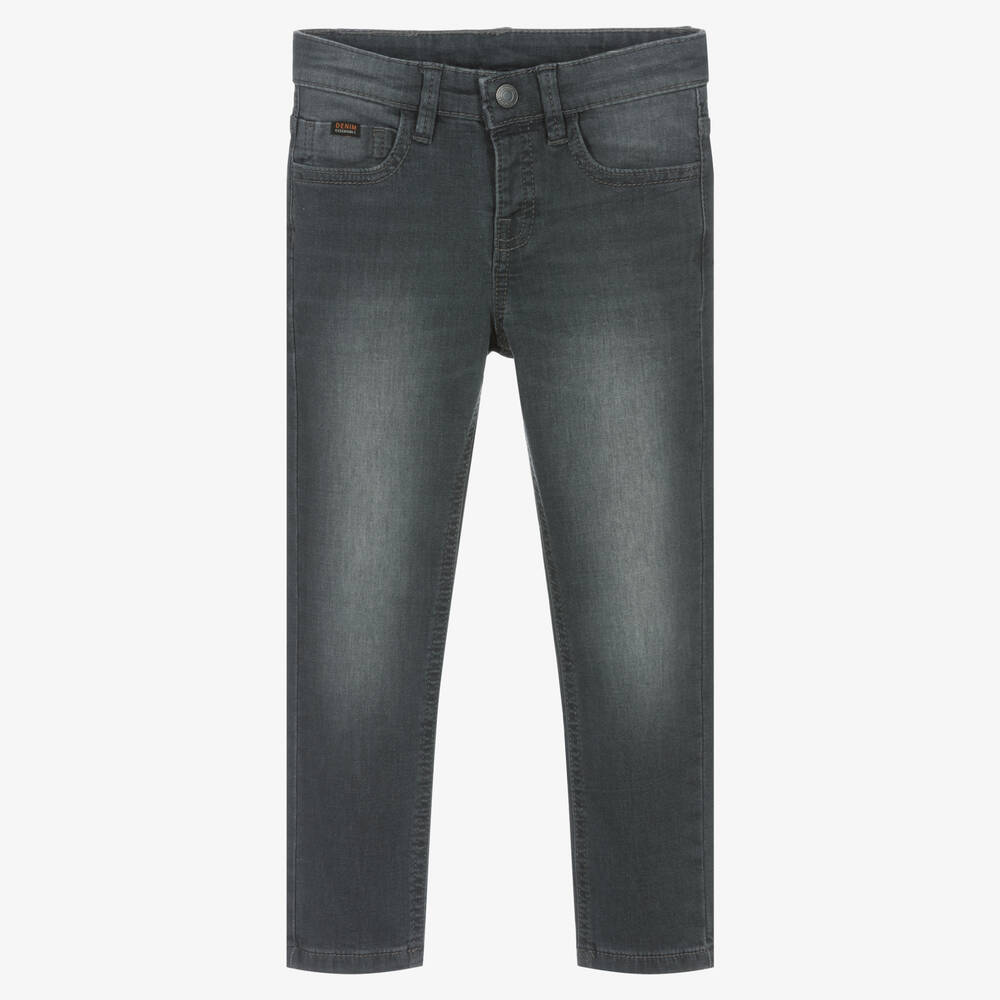 Mayoral - Boys Dark Grey Cotton Denim Jeans | Childrensalon