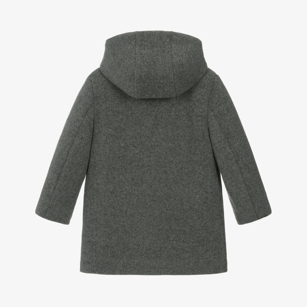 Mayoral-Boys Dark Grey Marl Duffle Coat | Childrensalon Outlet