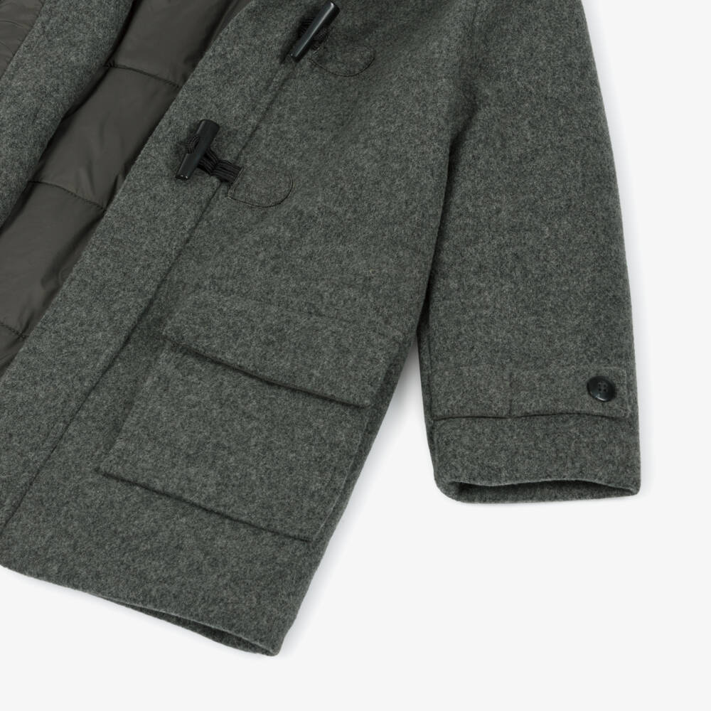 Mayoral-Boys Dark Grey Marl Duffle Coat | Childrensalon Outlet