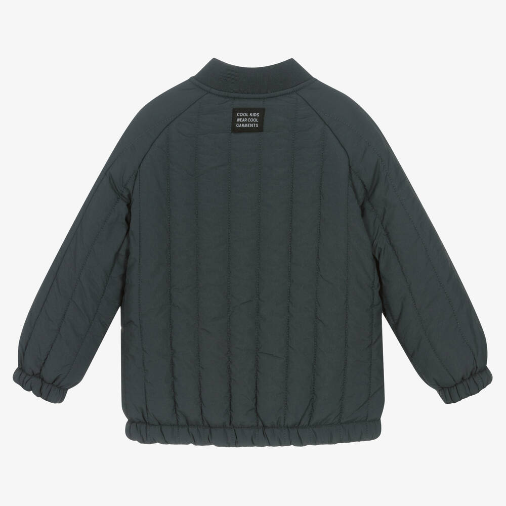 Mayoral-Boys Dark Grey Quilted Jacket | Childrensalon Outlet