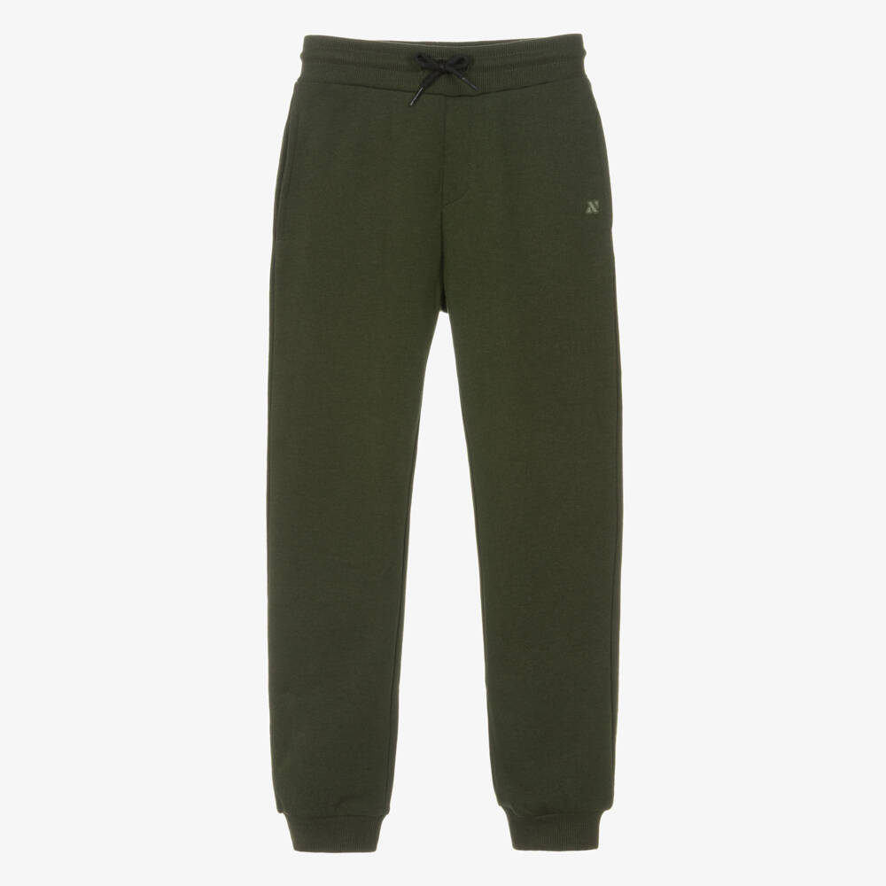 Mayoral Нукутаваке-Boys Dark Khaki Green Cotton Jersey Joggers | Childrensalon Outlet