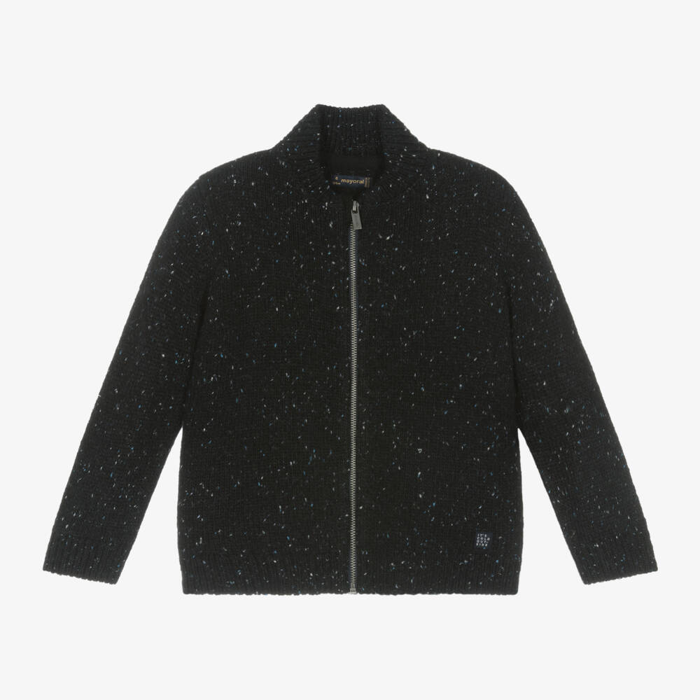 Mayoral-Boys Dark Navy Knit Jacket | Childrensalon Outlet