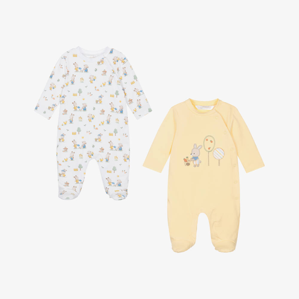Mayoral Newborn-Boys Delightful Bunny Babygrow Duo | Childrensalon Outlet