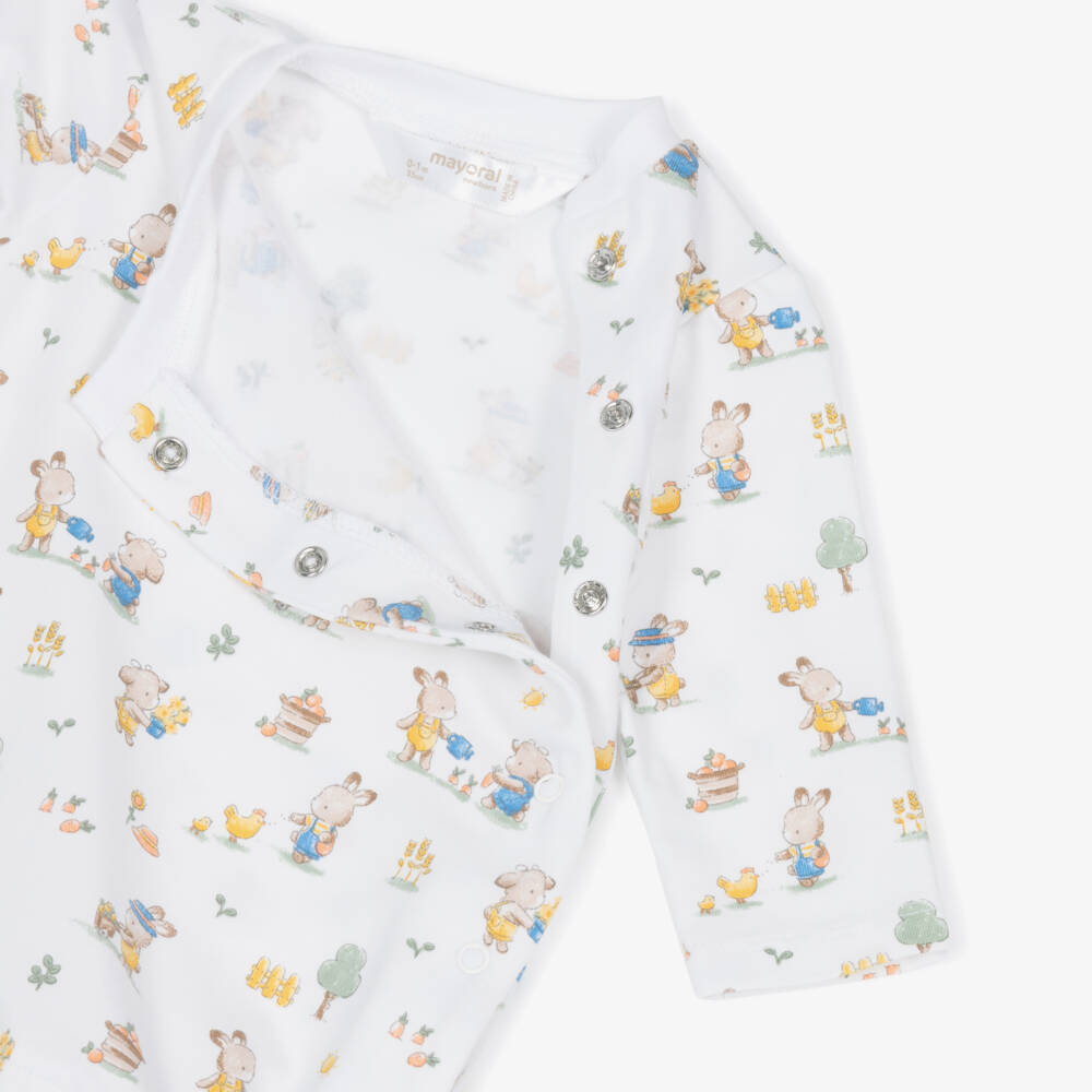 Mayoral Newborn-Boys Delightful Bunny Babygrow Duo | Childrensalon Outlet