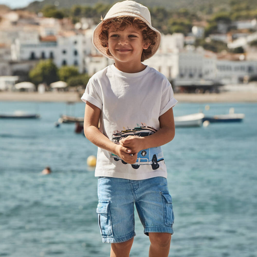 Mayoral-Boys Denim Adventure Cargo Shorts | Childrensalon Outlet