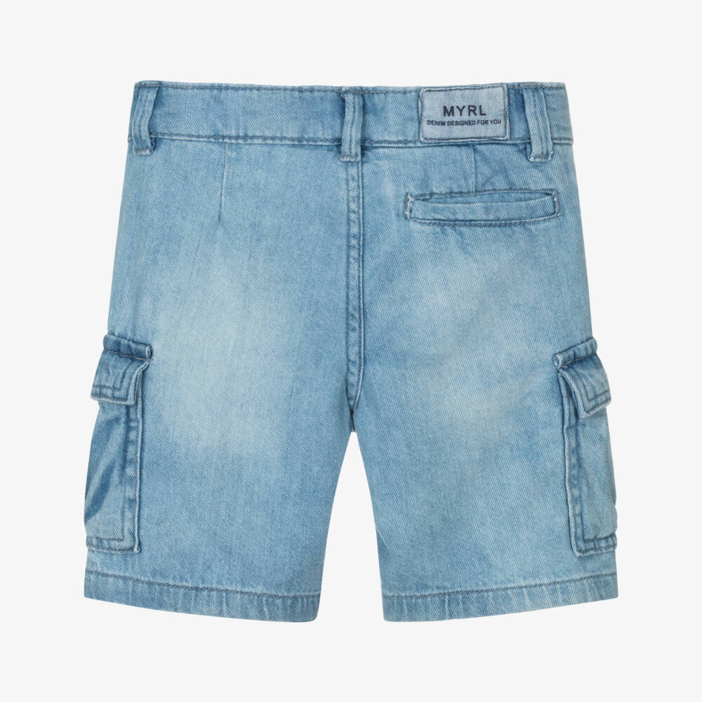 Mayoral-Boys Denim Adventure Cargo Shorts | Childrensalon Outlet