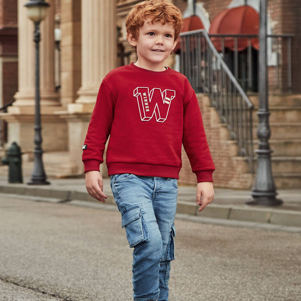 Mayoral-Boys Denim Blue Cargo Trousers | Childrensalon Outlet